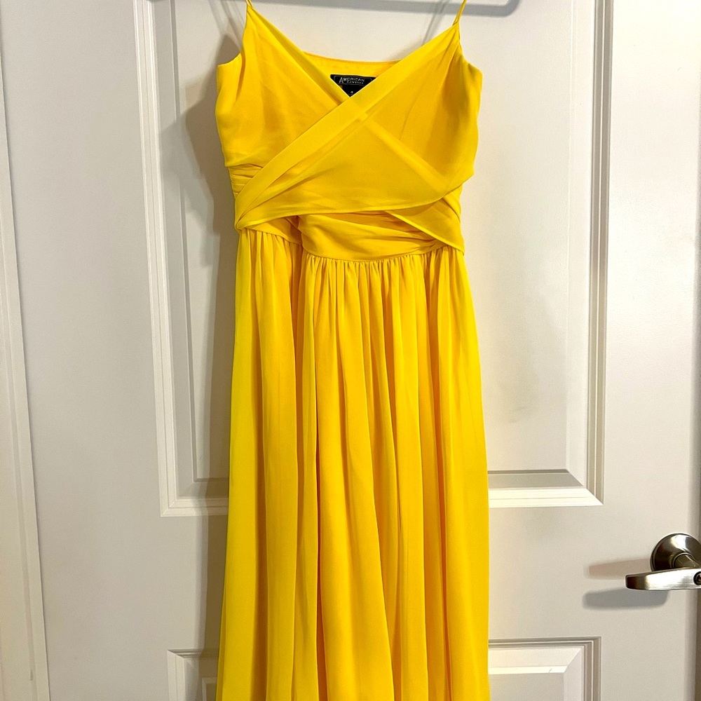 American Living - Yellow Flowy Cocktail Dress (4)